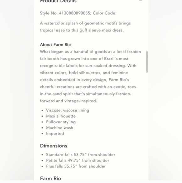 Farm Rio Multicolor Maxi M Dress - Picture 3 of 10